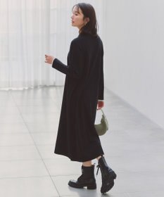 UNFILO L フリルトリミング ニットワンピース