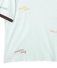 AMERICAN HOLIC ランダムロゴ刺繍リンガーTシャツ