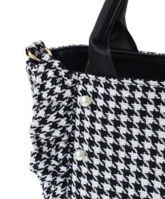 Maison de FLEUR 2Way千鳥柄フリルトートMバッグ