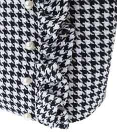 Maison de FLEUR 2Way千鳥柄フリルトートMバッグ