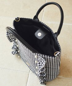 Maison de FLEUR 2Way千鳥柄フリルトートMバッグ
