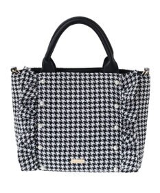 Maison de FLEUR 2Way千鳥柄フリルトートMバッグ