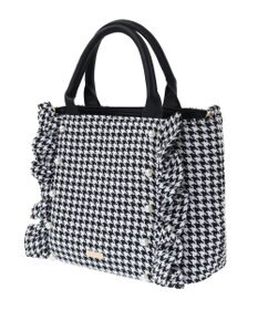 Maison de FLEUR 2Way千鳥柄フリルトートMバッグ