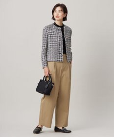 J.PRESS LADIES 【洗える】20チノストレッチ ワイドパンツ