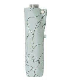 MOONBAT 【晴雨兼用/ 一級遮光/UV99％】フワクール (Fuwacool) 折りたたみ日傘 フワクールホワイト ラインフラワー 軽量