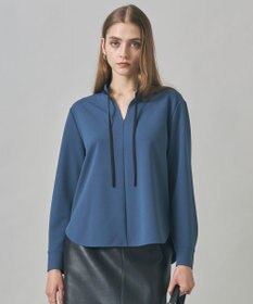 ICB マラボーテＷジョーゼット バイカラーナロータイカットソー ブルーグレー系