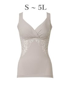 BRADELIS New York 【BRADELIS NewYork peace】綿混キャッチャーカップレースブラキャミ25 ノンワイヤー 補正下着 補整 カップ付き ブラトップ ボディシェイパー