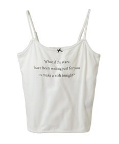 earth music&ecology メッセージプリントカップ付きキャミソール