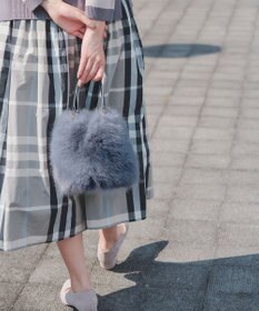 Tiaclasse フェイクファー巾着バック