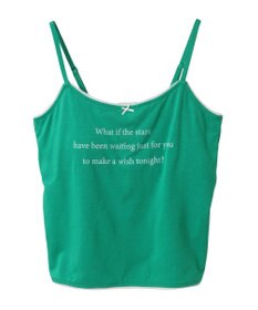 earth music&ecology メッセージプリントカップ付きキャミソール