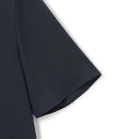 ICB 【接触冷感・UVケア・速乾・洗える】BackSatinAmunzen  5分袖スカーフタイブラウス