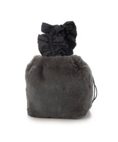 UNBILLION カシュカシュ cachecache / フリルハンドルエコファー巾着バッグ