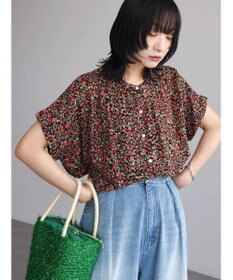 Green Parks アソート柄さらっとレーヨンブラウス