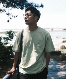 SHARE PARK MENS 【UVカット・吸水速乾・ストレッチ・軽量 】ポケットロゴTシャツ（L・XLサイズ）