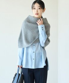 UNFILO 【WEB/一部店舗限定】ふわふわニット ケープスヌード グレー