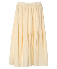 earth music&ecology コットンボイルランダム切替フレアスカート