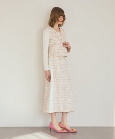 GRACE CONTINENTAL ツイードライン切替スカート