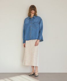 GRACE CONTINENTAL ツイードライン切替スカート