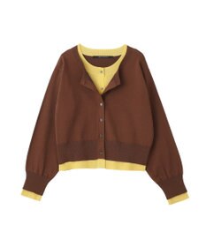 YECCA VECCA 2wayレイヤードクルーネックカーディガン