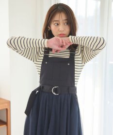 Feroux 【洗える】パフショルダーリブ ニット