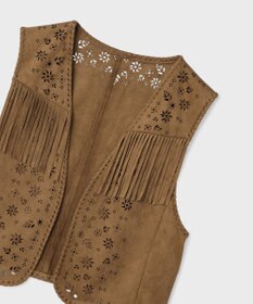 GRACE CONTINENTAL フェイクスウェードジレ