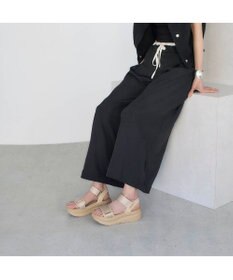 MODE ET JACOMO <noyau>厚底サテンベルクロスポーツサンダル