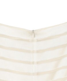 BEIGE， HAUYNITE / ボーダーシアー ボートネックブラウス