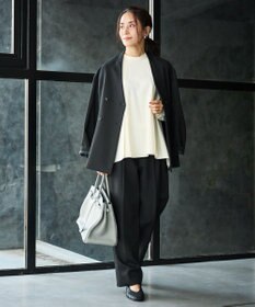 #Newans 〈亀恭子さんコラボ〉パネルタックAラインブラウス