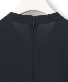 ICB 【接触冷感・UVケア・速乾・洗える】BackSatinAmunzen  5分袖スカーフタイブラウス