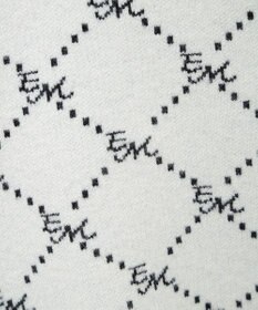 earth music&ecology モノグラムコンパクトニットカーディガン