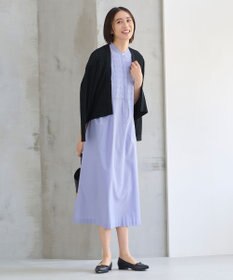 自由区 【洗える・XSサイズあり】ハイツイストコットンアセテートメッシュ カーディガン