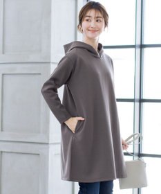 Tiaclasse 【洗える】ソフトボンディングパーカーチュニック