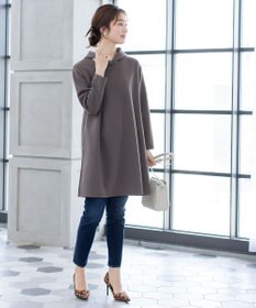 Tiaclasse 【洗える】ソフトボンディングパーカーチュニック