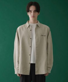 WEGO フェイクスウェードワンポイントBIGシャツ（LS）