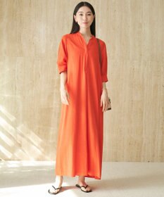 UNFILO リネンレーヨン スキッパー ワンピース