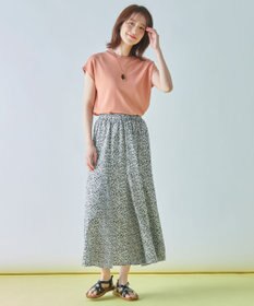 ANY 【UVケア/接触冷感/アンチピリング】クールタッチフレンチスリーブニット