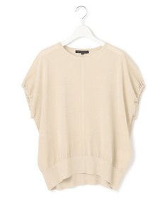 23区 L 【洗える】クリスピーシアールレックス ギャザースリーブ ラメ ニット