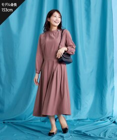 Tiaclasse 【洗える】ハイネックピンタックワンピース