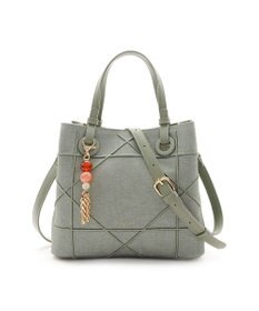 MioFIRANO カジュアルシッククロスラインハンドバッグ 2WAY チャーム付き　FIRANO フィラノ