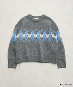 Green Parks ミッキー＆フレンズ／アーガイル柄ニット