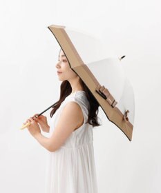 AURORA 【 Beaurance （ビューランス）】サマーシールド リボン/切り継ぎ加工晴雨兼用パラソル傘（長傘）