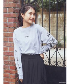 earth music&ecology Ｄｉｓｎｅｙ／袖プリントフィガロロンＴ