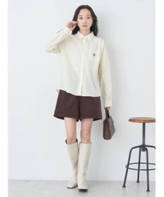 earth music&ecology ロゴ刺繍シャツ