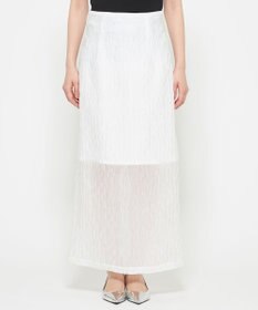 uncrave 【佐藤晴美さん着用】シアー ジャガード タイト スカート