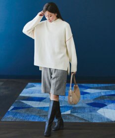 Tiaclasse 【洗える】配色ハンドステッチプルオーバー