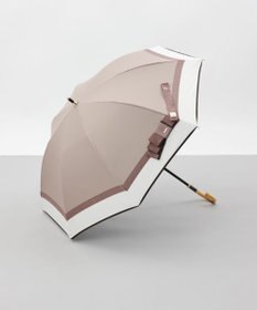 AURORA 【 Beaurance （ビューランス）】サマーシールド リボン/切り継ぎ加工晴雨兼用パラソル傘（長傘）