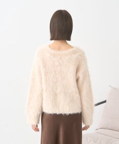 earth music&ecology クルーネックシャギーカーディガン