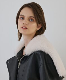 GRACE CONTINENTAL フェイクレザーボンバージャケット