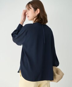 UNFILO ドレープサテンブラウス