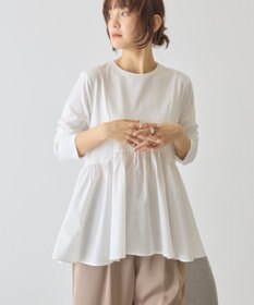 AMERICAN HOLIC 布帛切替ペプラムプルオーバー